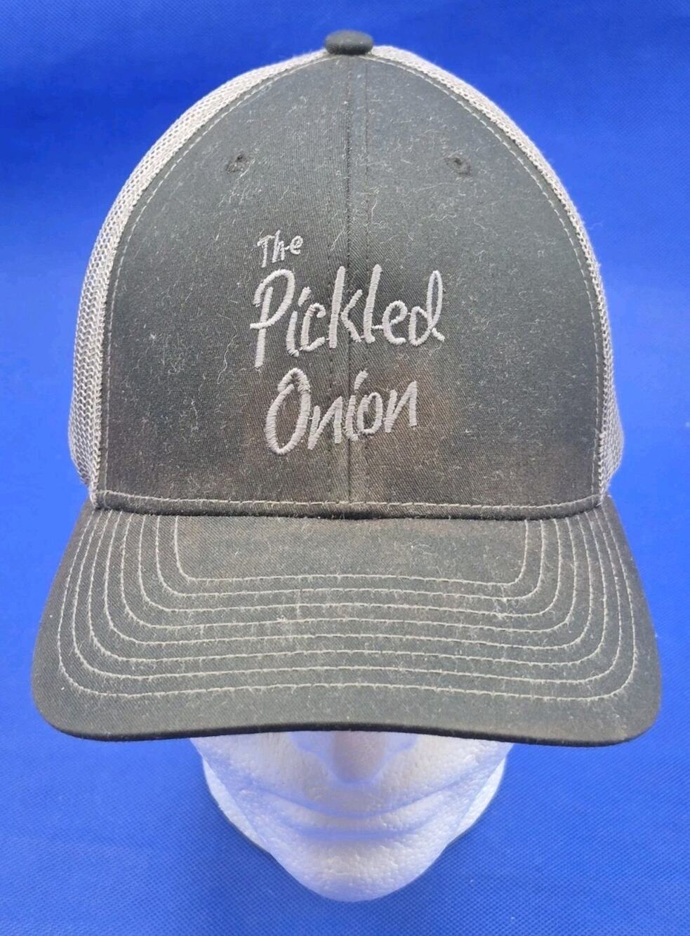 Richardson Pickled Onion Black Gray Trucker Cap Mesh Back Snapback One Size